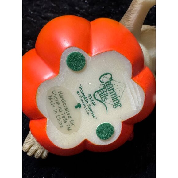 Fitz & Floyd Charming Tails Pumpkin Surprise Figurine Collectible 85/106 - Picture 7 of 9